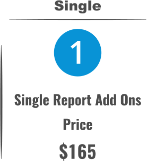 1 Single  Single Report Add Ons Price $165